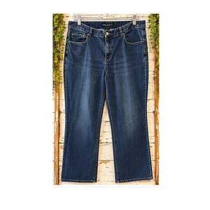 Lauren Ralph Lauren 14W High Rise Straight Leg Blue Stretch Jeans